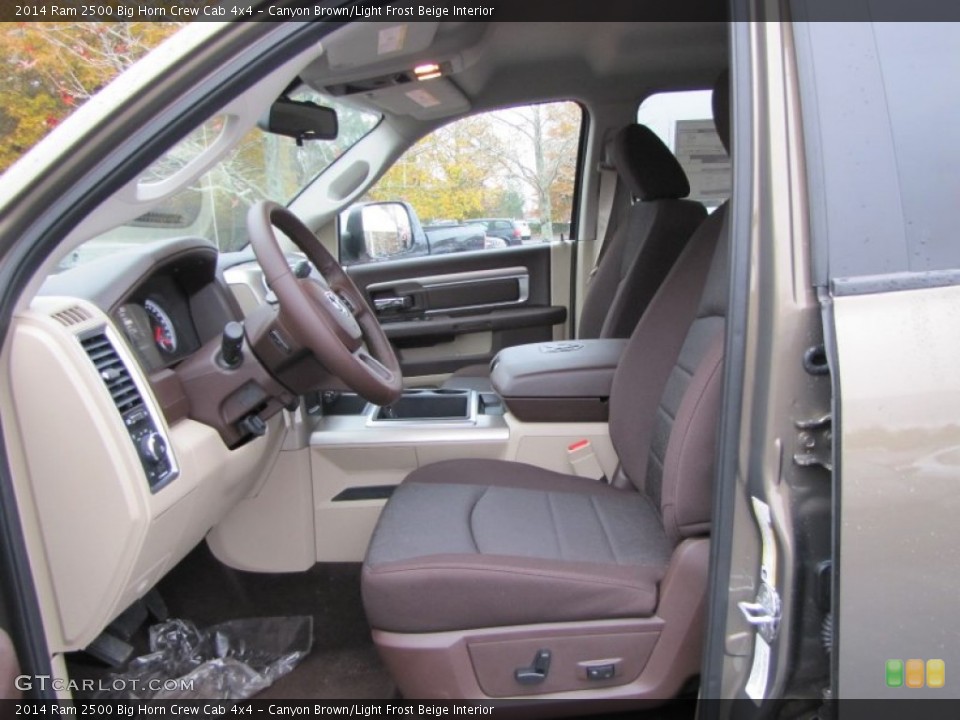 Canyon Brown/Light Frost Beige Interior Photo for the 2014 Ram 2500 Big Horn Crew Cab 4x4 #88247160