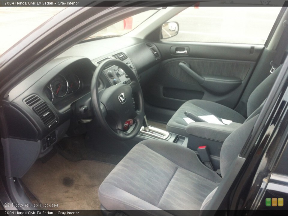 Gray Interior Prime Interior for the 2004 Honda Civic EX Sedan #88252624