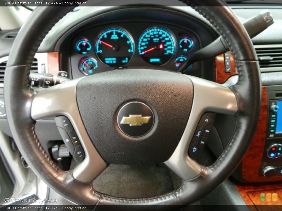 Ebony Interior Steering Wheel for the 2009 Chevrolet Tahoe LTZ 4x4 #88254841