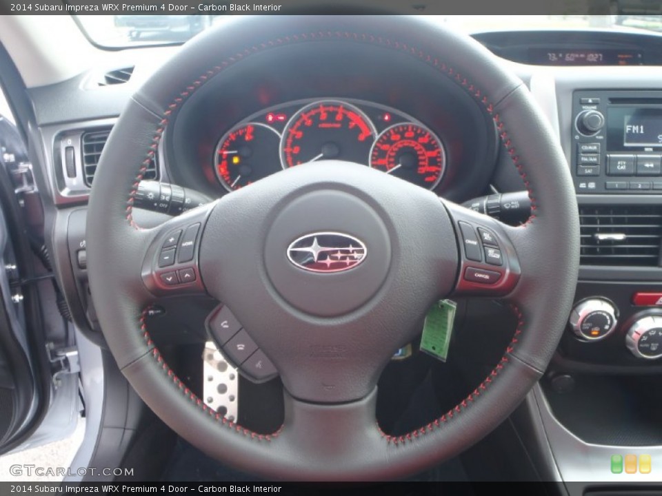 Carbon Black Interior Steering Wheel for the 2014 Subaru Impreza WRX Premium 4 Door #88256327