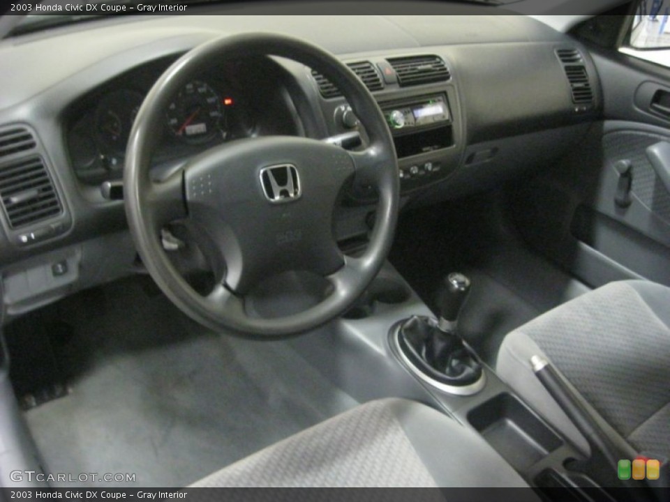 Gray 2003 Honda Civic Interiors