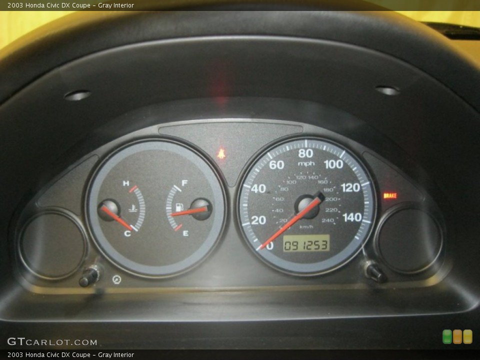 Gray Interior Gauges for the 2003 Honda Civic DX Coupe #88256513