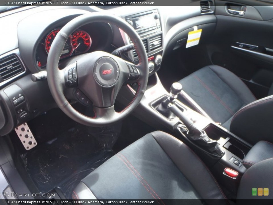 STI Black Alcantara/ Carbon Black Leather Interior Photo for the 2014 Subaru Impreza WRX STi 4 Door #88256729