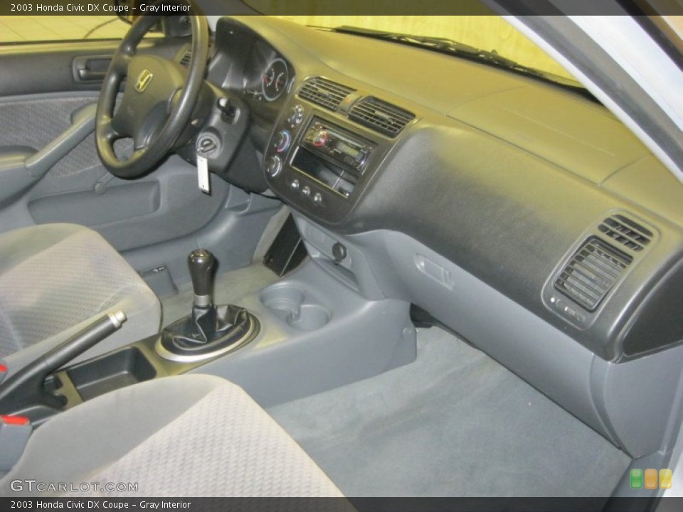 Gray Interior Dashboard for the 2003 Honda Civic DX Coupe #88256786