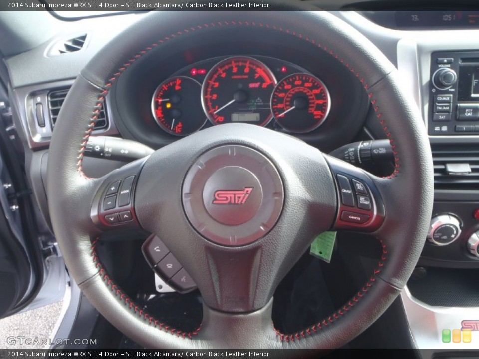 STI Black Alcantara/ Carbon Black Leather Interior Steering Wheel for the 2014 Subaru Impreza WRX STi 4 Door #88256828