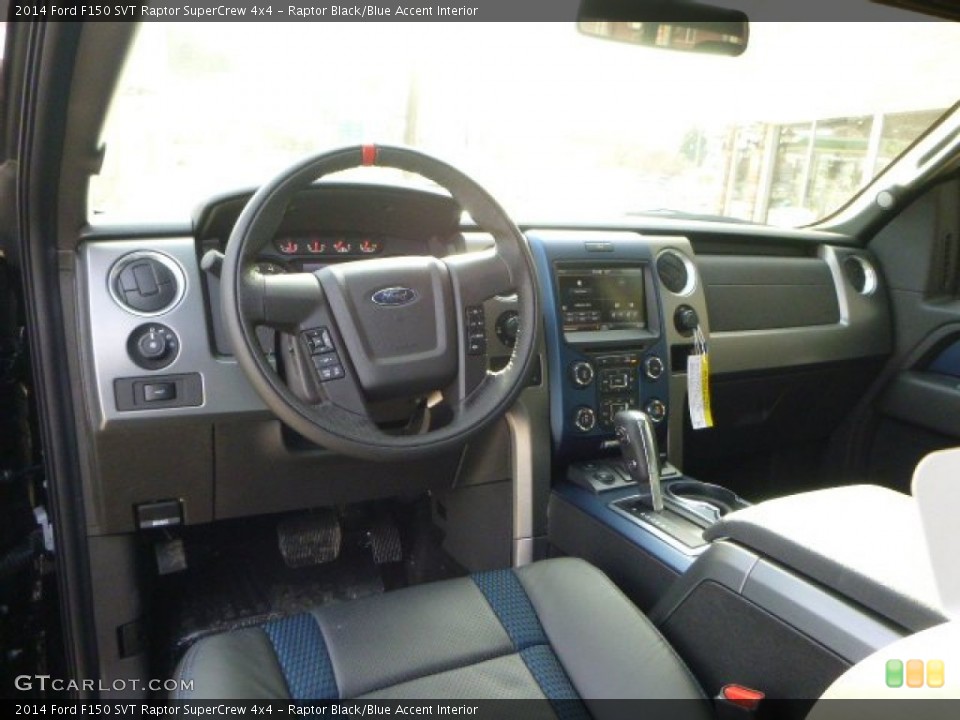 Raptor Black/Blue Accent 2014 Ford F150 Interiors
