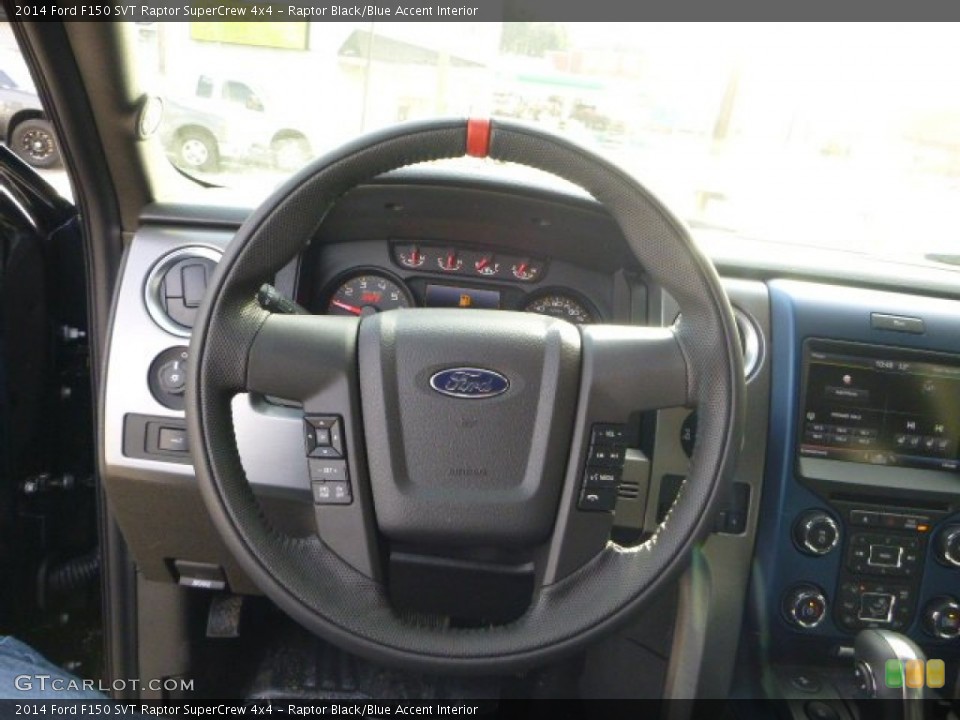 Raptor Black/Blue Accent Interior Steering Wheel for the 2014 Ford F150 SVT Raptor SuperCrew 4x4 #88259660