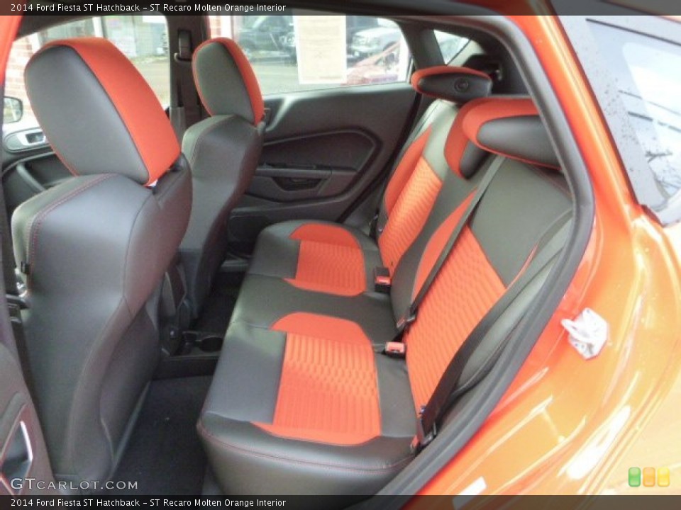ST Recaro Molten Orange Interior Rear Seat for the 2014 Ford Fiesta ST Hatchback #88262588