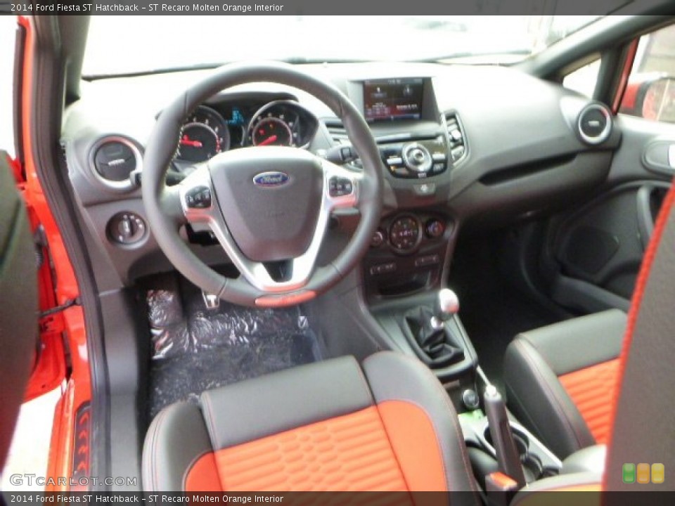 ST Recaro Molten Orange Interior Prime Interior for the 2014 Ford Fiesta ST Hatchback #88262612