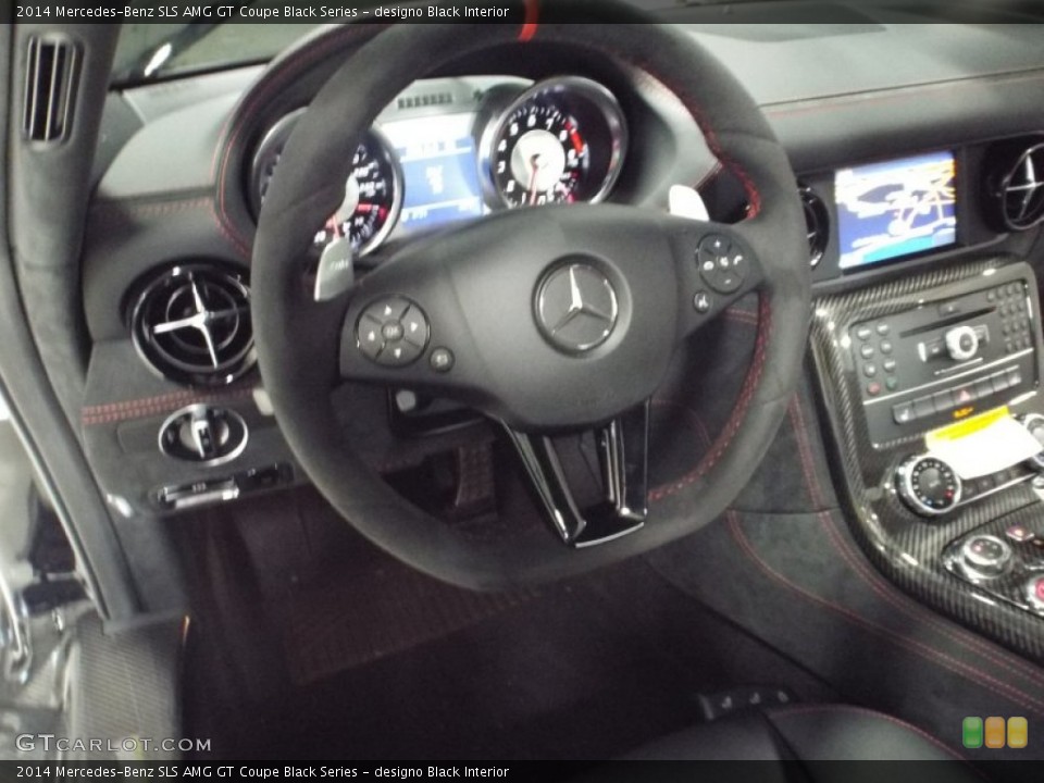 designo Black Interior Steering Wheel for the 2014 Mercedes-Benz SLS AMG GT Coupe Black Series #88269317