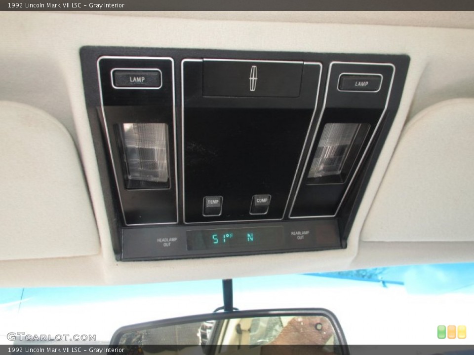 Gray Interior Controls for the 1992 Lincoln Mark VII LSC #88271806