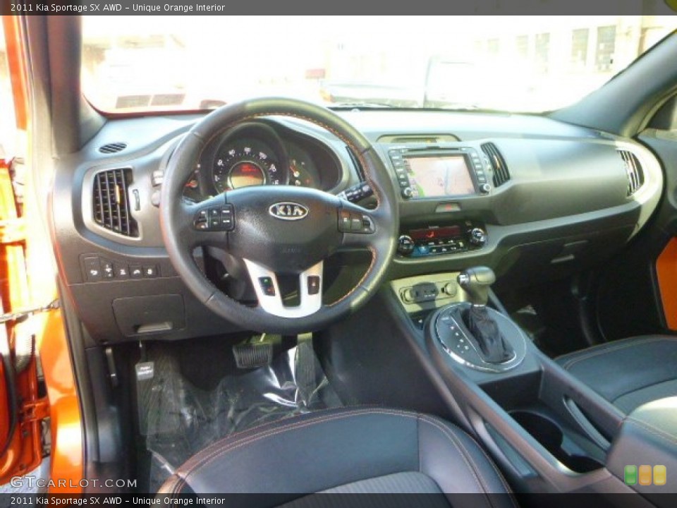 Unique Orange Interior Prime Interior for the 2011 Kia Sportage SX AWD #88273502