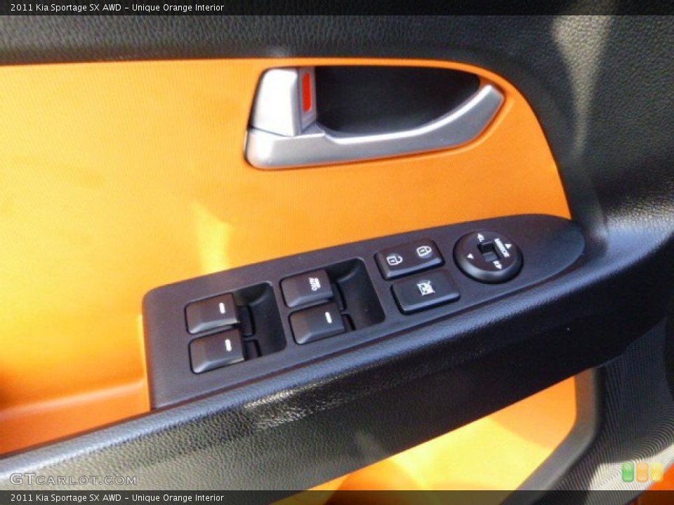 Unique Orange Interior Controls for the 2011 Kia Sportage SX AWD #88273523