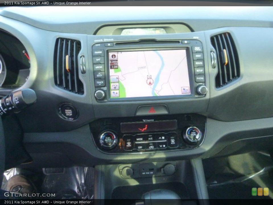 Unique Orange Interior Controls for the 2011 Kia Sportage SX AWD #88273568