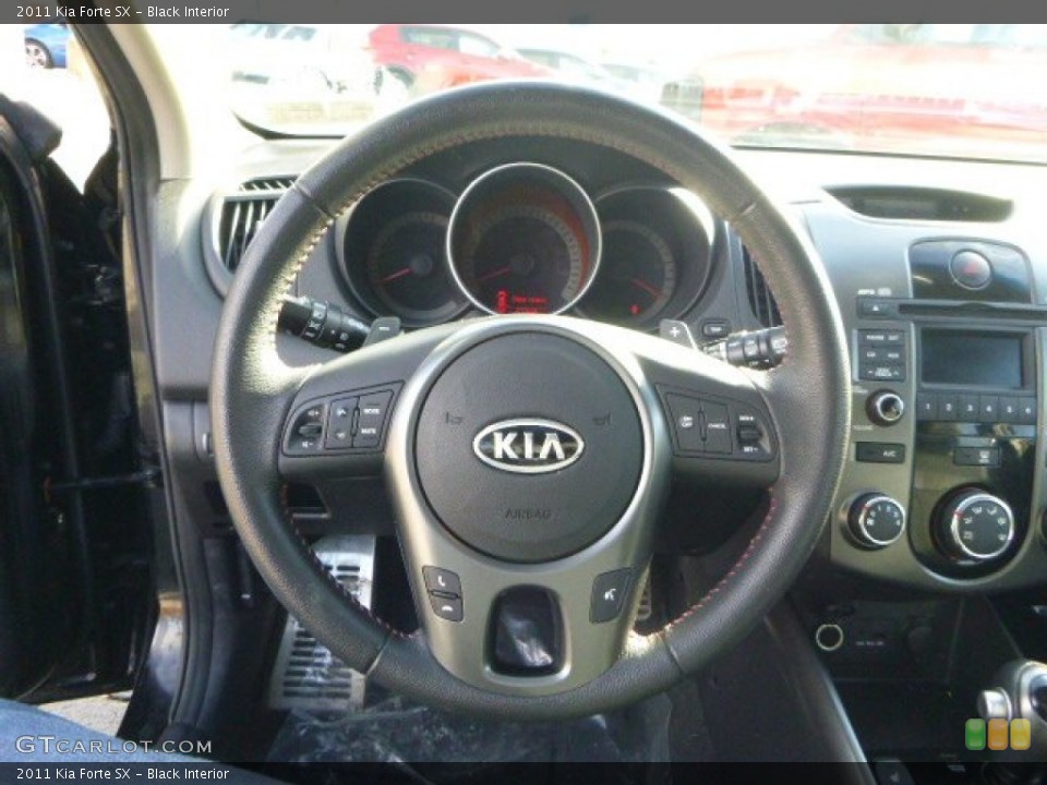 Black Interior Steering Wheel for the 2011 Kia Forte SX #88274093