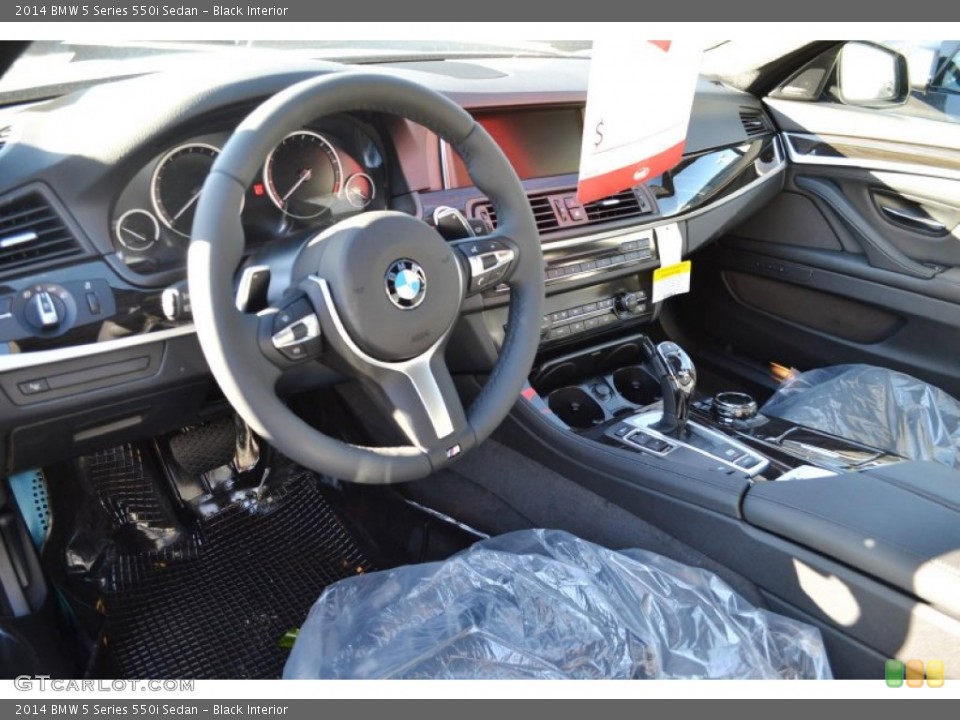 Black Interior Prime Interior for the 2014 BMW 5 Series 550i Sedan #88281719
