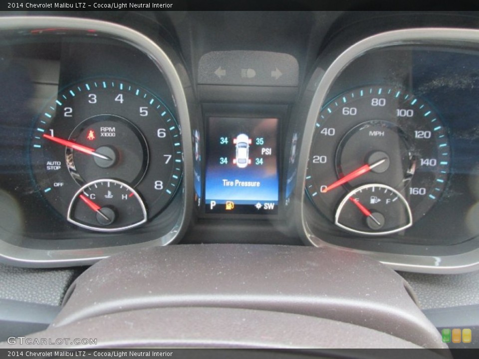 Cocoa/Light Neutral Interior Gauges for the 2014 Chevrolet Malibu LTZ #88283183