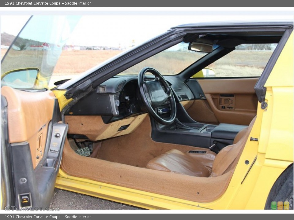 Saddle Interior Photo for the 1991 Chevrolet Corvette Coupe #88285008