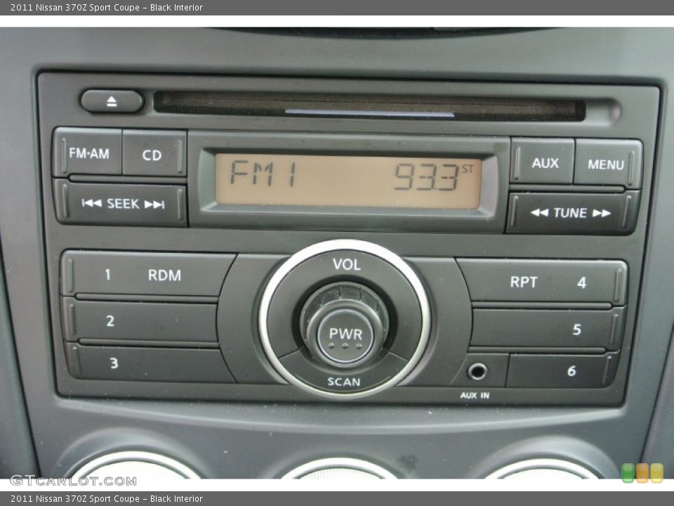 Black Interior Controls for the 2011 Nissan 370Z Sport Coupe #88287201