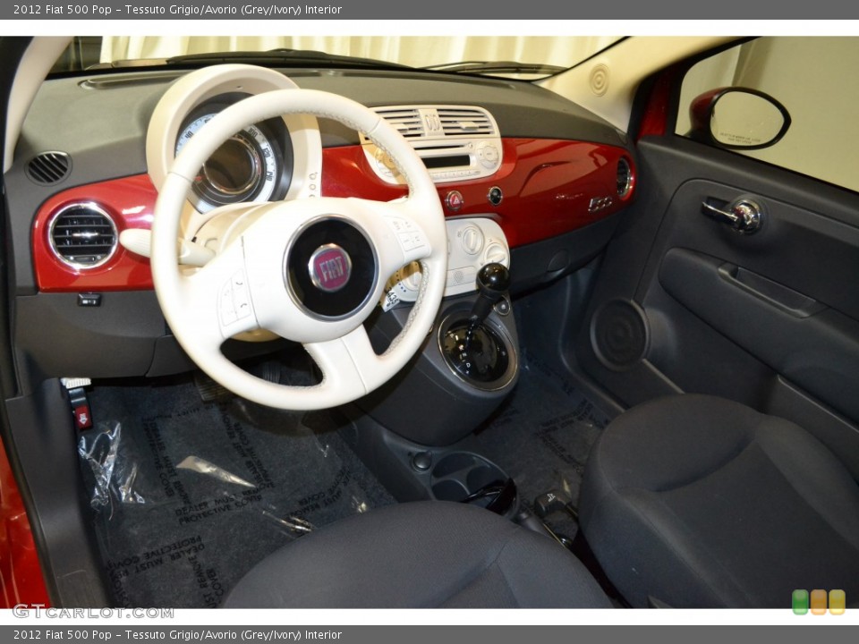 Tessuto Grigio/Avorio (Grey/Ivory) 2012 Fiat 500 Interiors