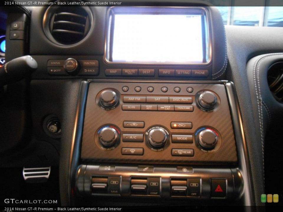 Black Leather/Synthetic Suede Interior Controls for the 2014 Nissan GT-R Premium #88291203