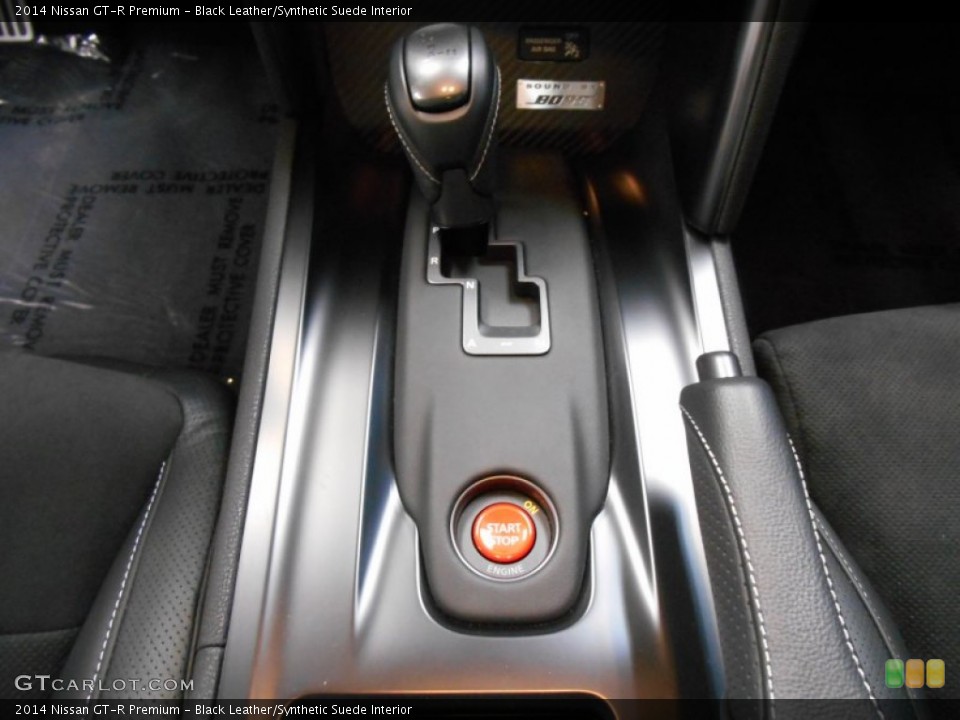 Black Leather/Synthetic Suede Interior Transmission for the 2014 Nissan GT-R Premium #88291230