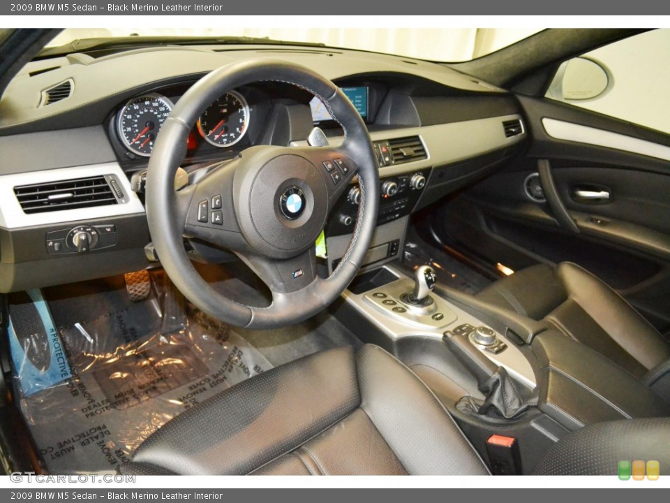 Black Merino Leather 2009 BMW M5 Interiors