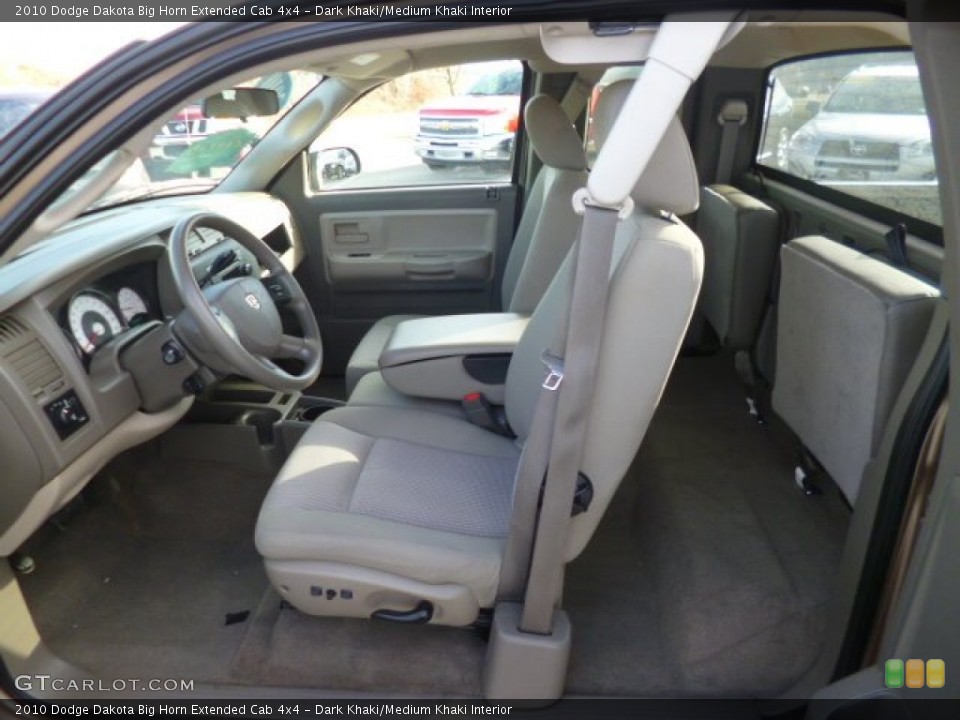 Dark Khaki/Medium Khaki Interior Photo for the 2010 Dodge Dakota Big Horn Extended Cab 4x4 #88293264