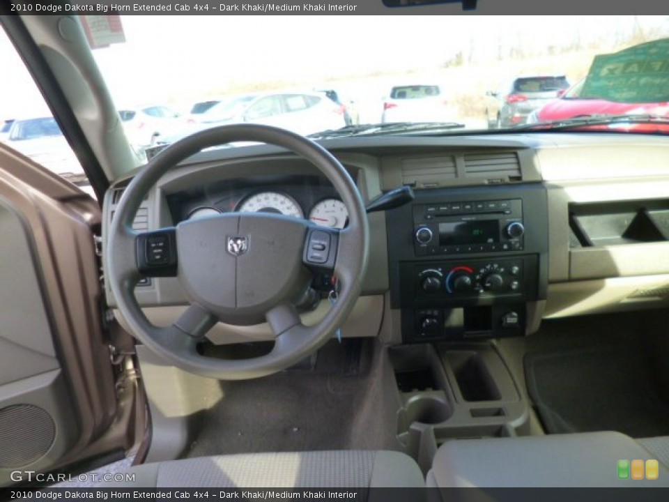 Dark Khaki/Medium Khaki Interior Dashboard for the 2010 Dodge Dakota Big Horn Extended Cab 4x4 #88293273