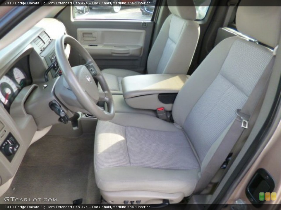 Dark Khaki/Medium Khaki Interior Front Seat for the 2010 Dodge Dakota Big Horn Extended Cab 4x4 #88293297