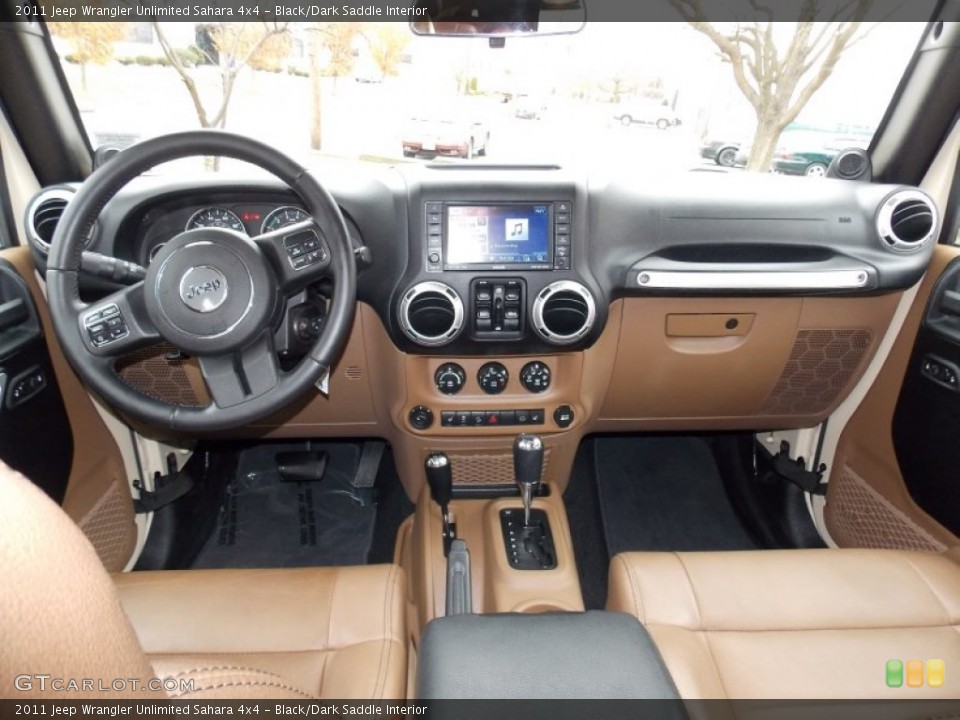 Black/Dark Saddle Interior Dashboard for the 2011 Jeep Wrangler Unlimited Sahara 4x4 #88294086