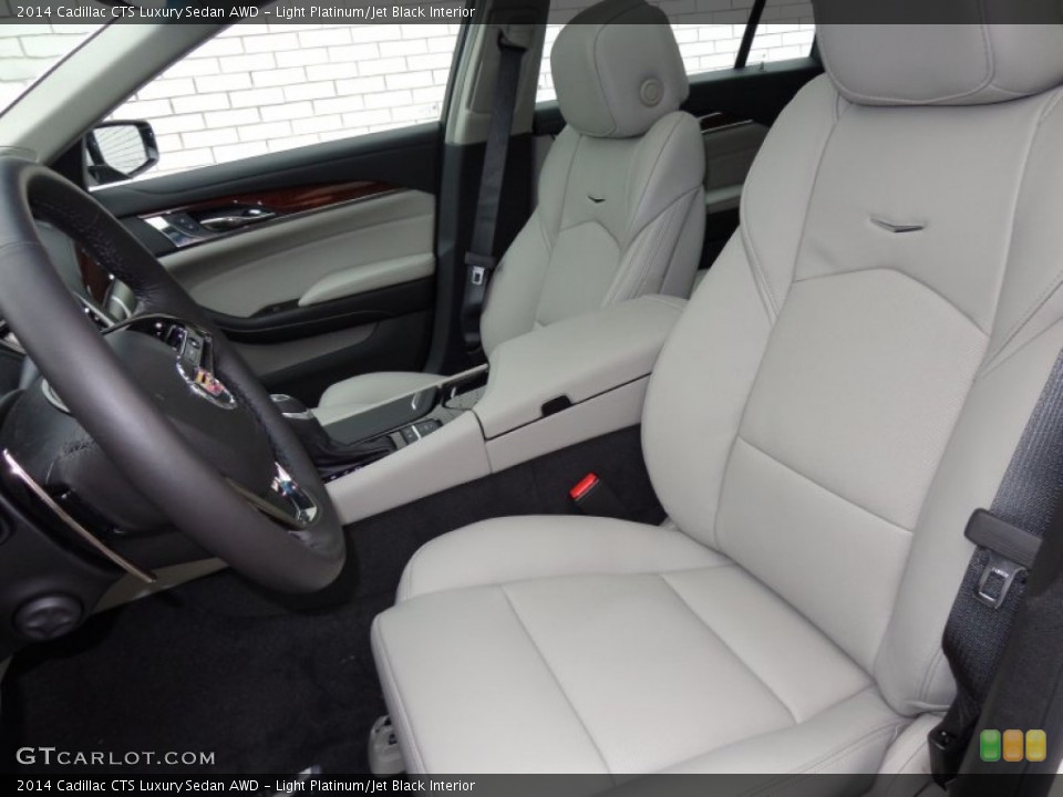 Light Platinum/Jet Black Interior Front Seat for the 2014 Cadillac CTS Luxury Sedan AWD #88295589