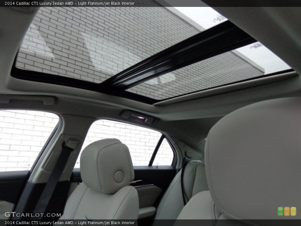 Light Platinum/Jet Black Interior Sunroof for the 2014 Cadillac CTS Luxury Sedan AWD #88295616