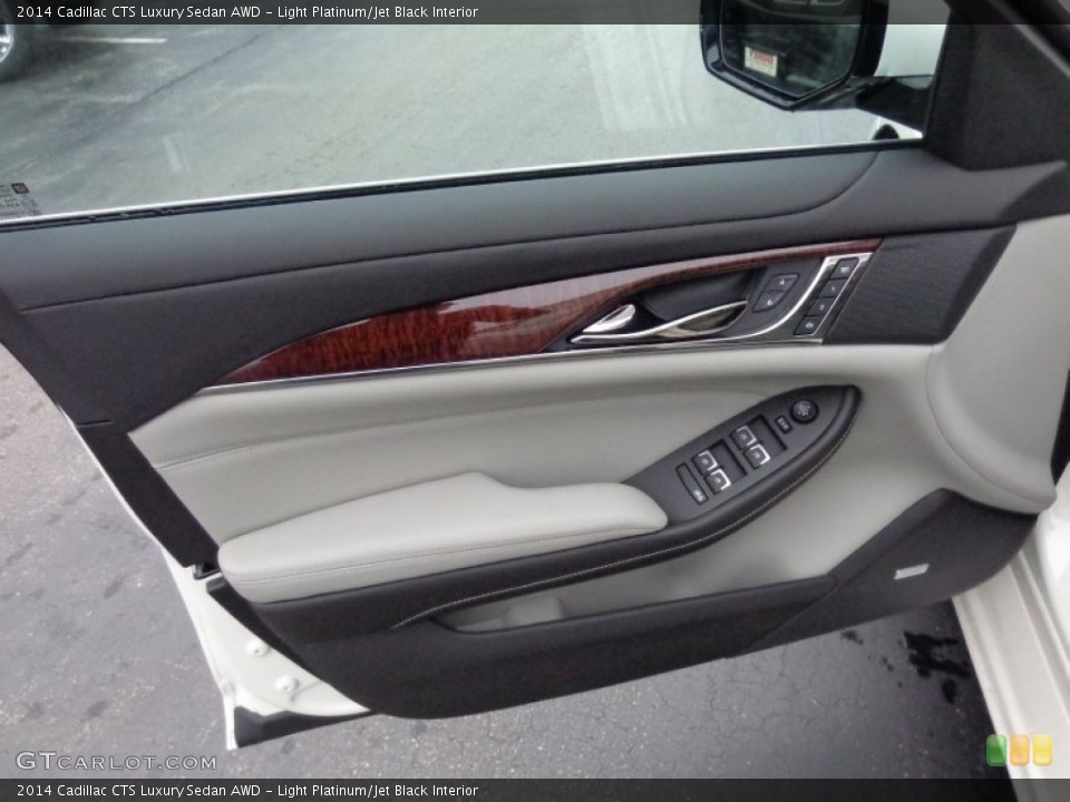 Light Platinum/Jet Black Interior Door Panel for the 2014 Cadillac CTS Luxury Sedan AWD #88295640