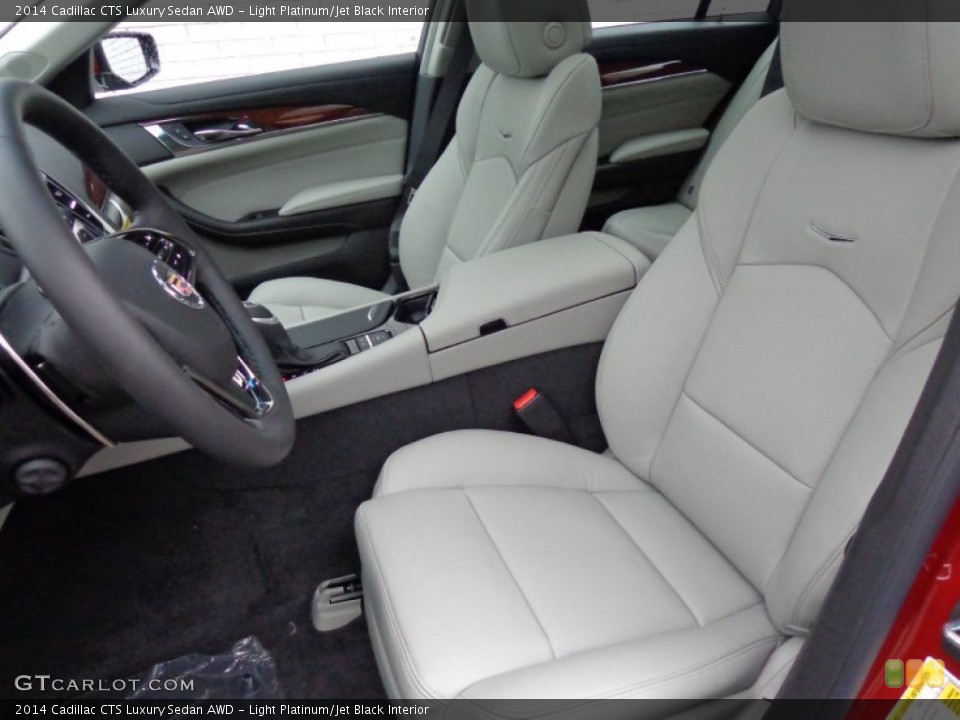 Light Platinum/Jet Black Interior Front Seat for the 2014 Cadillac CTS Luxury Sedan AWD #88296105