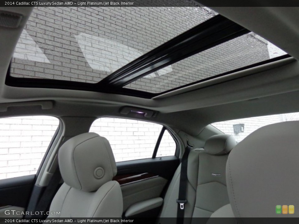 Light Platinum/Jet Black Interior Sunroof for the 2014 Cadillac CTS Luxury Sedan AWD #88296127