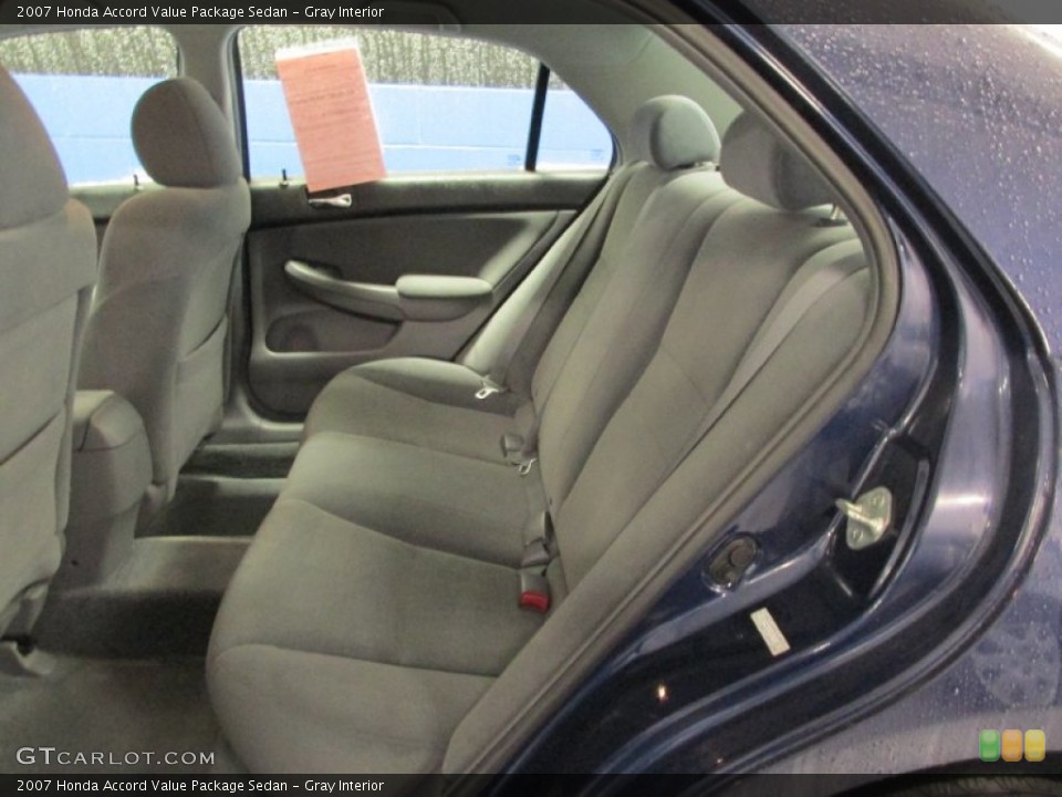 Gray Interior Rear Seat for the 2007 Honda Accord Value Package Sedan #88298763