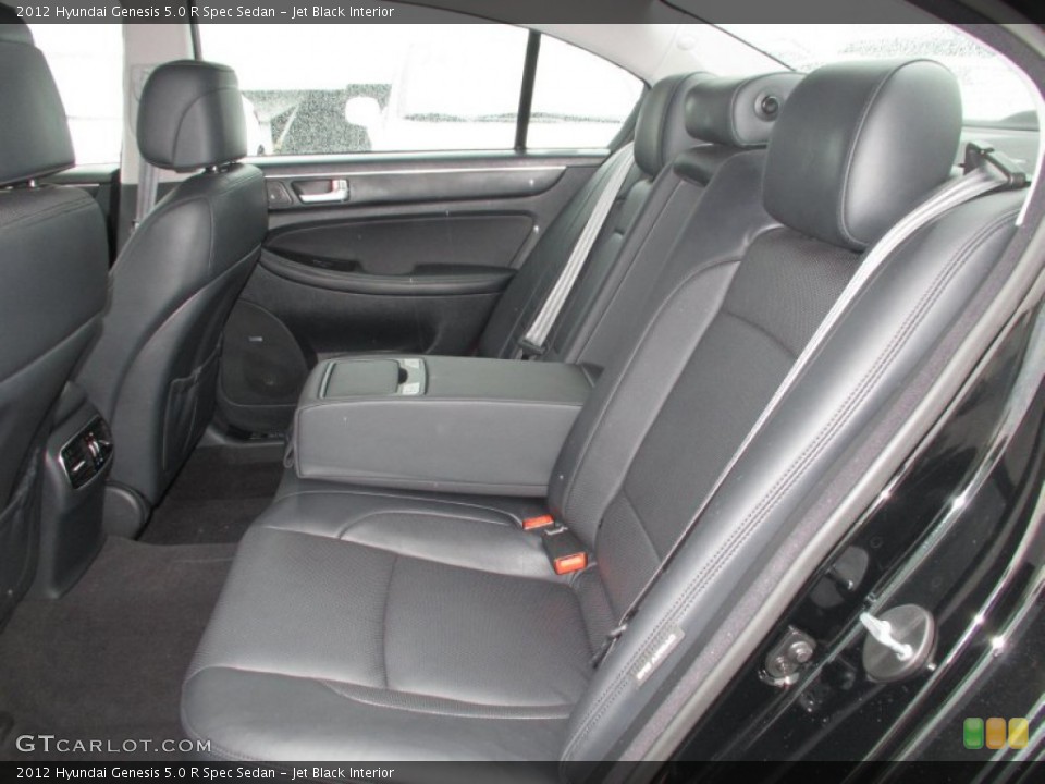 Jet Black Interior Rear Seat for the 2012 Hyundai Genesis 5.0 R Spec Sedan #88298847
