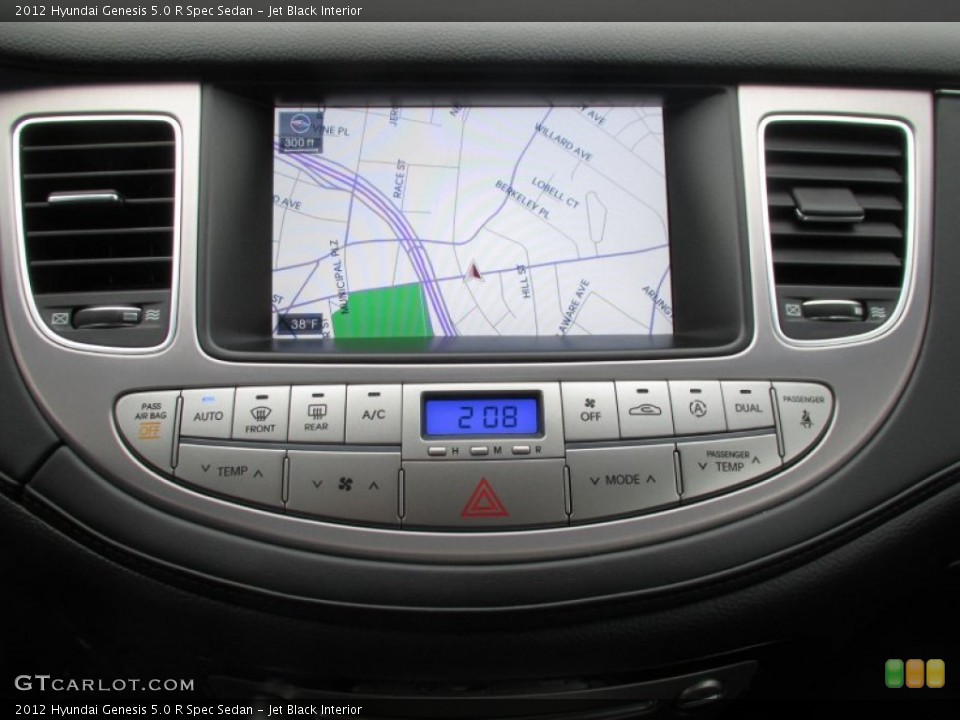 Jet Black Interior Navigation for the 2012 Hyundai Genesis 5.0 R Spec Sedan #88299018