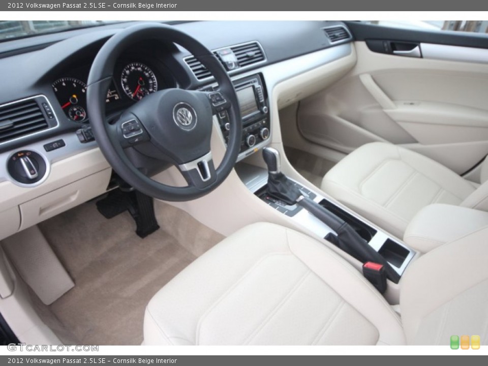 Cornsilk Beige Interior Prime Interior for the 2012 Volkswagen Passat 2.5L SE #88300137