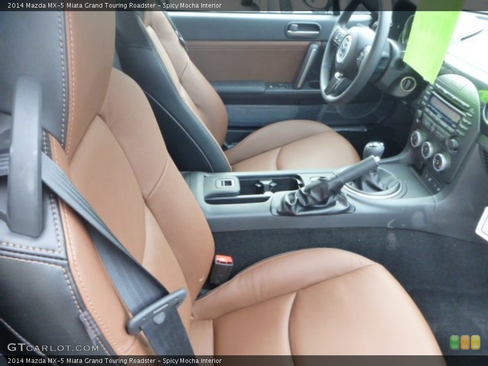 Spicy Mocha Interior Front Seat for the 2014 Mazda MX-5 Miata Grand Touring Roadster #88300899