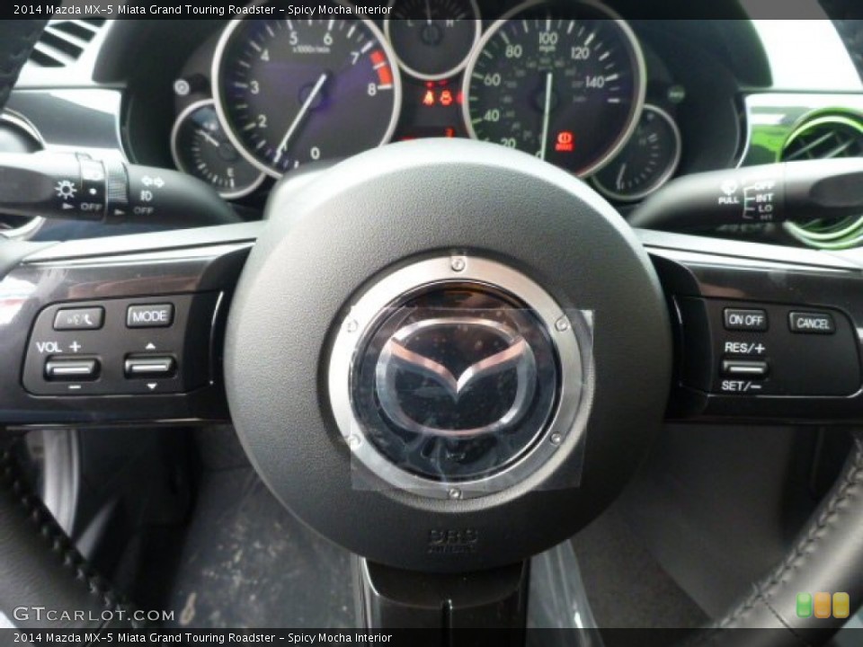 Spicy Mocha Interior Controls for the 2014 Mazda MX-5 Miata Grand Touring Roadster #88301037