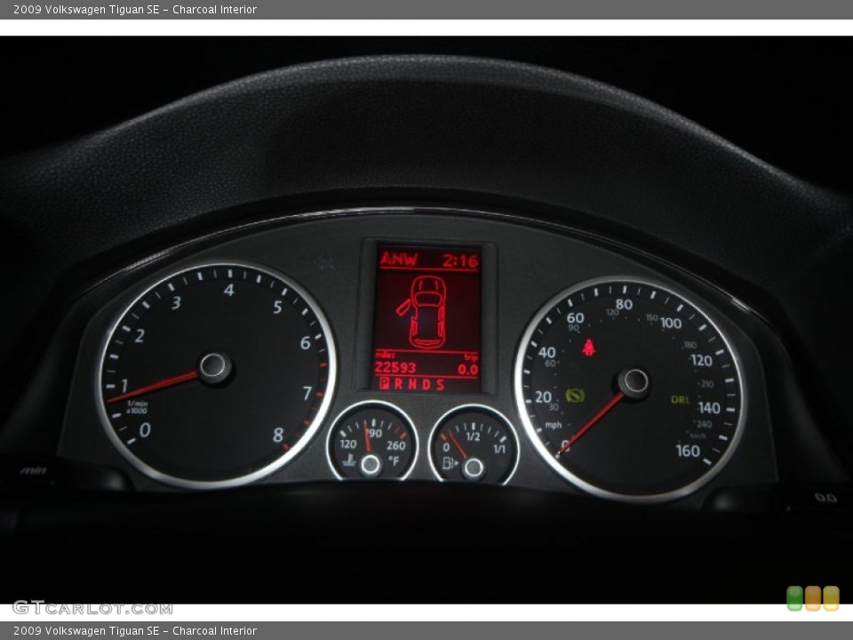 Charcoal Interior Gauges for the 2009 Volkswagen Tiguan SE #88301346