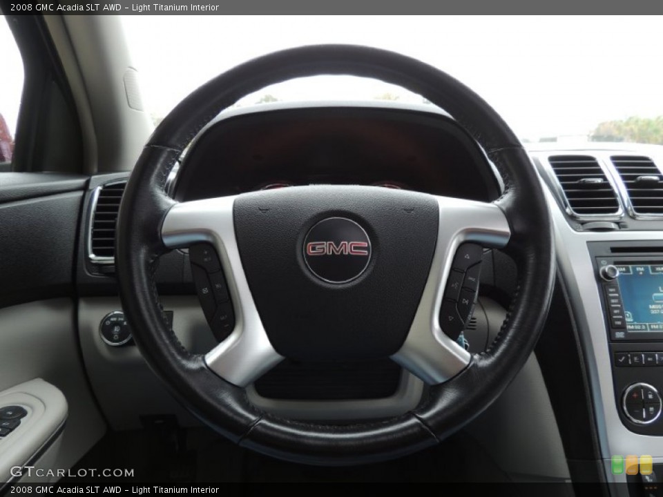 Light Titanium Interior Steering Wheel for the 2008 GMC Acadia SLT AWD #88303974