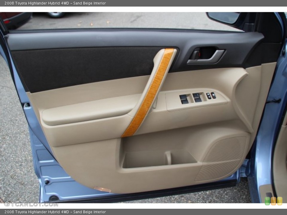 Sand Beige Interior Door Panel for the 2008 Toyota Highlander Hybrid 4WD #88304130