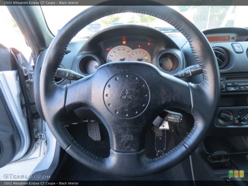 Black Interior Steering Wheel for the 2002 Mitsubishi Eclipse GT Coupe #88313452