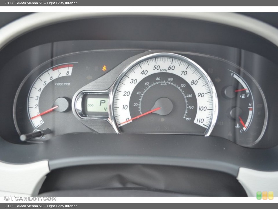 Light Gray Interior Gauges for the 2014 Toyota Sienna SE #88315989