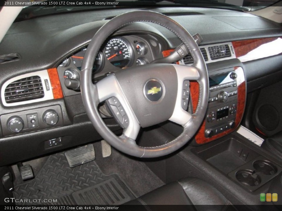 Ebony Interior Dashboard for the 2011 Chevrolet Silverado 1500 LTZ Crew Cab 4x4 #88316983