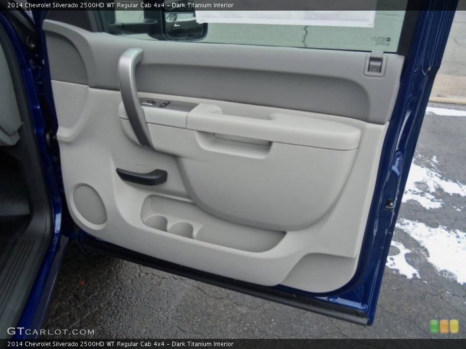 Dark Titanium Interior Door Panel for the 2014 Chevrolet Silverado 2500HD WT Regular Cab 4x4 #88317616
