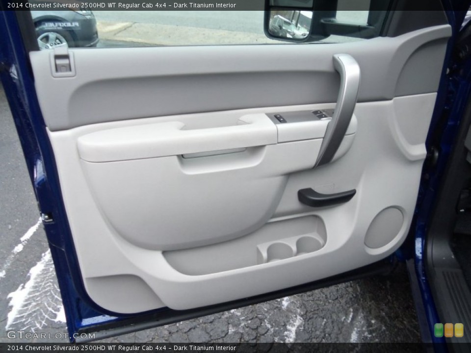 Dark Titanium Interior Door Panel for the 2014 Chevrolet Silverado 2500HD WT Regular Cab 4x4 #88317709